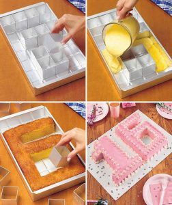 Tarta de letras y numeros