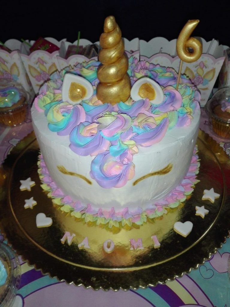 Tortas de unicornio, son preciosas y están de moda 2 Torta unicornio cumpleaños por Hellenn Castillo e1537444176850