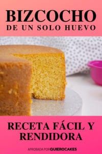 Bizcocho con un solo huevo ¡Muy esponjoso!