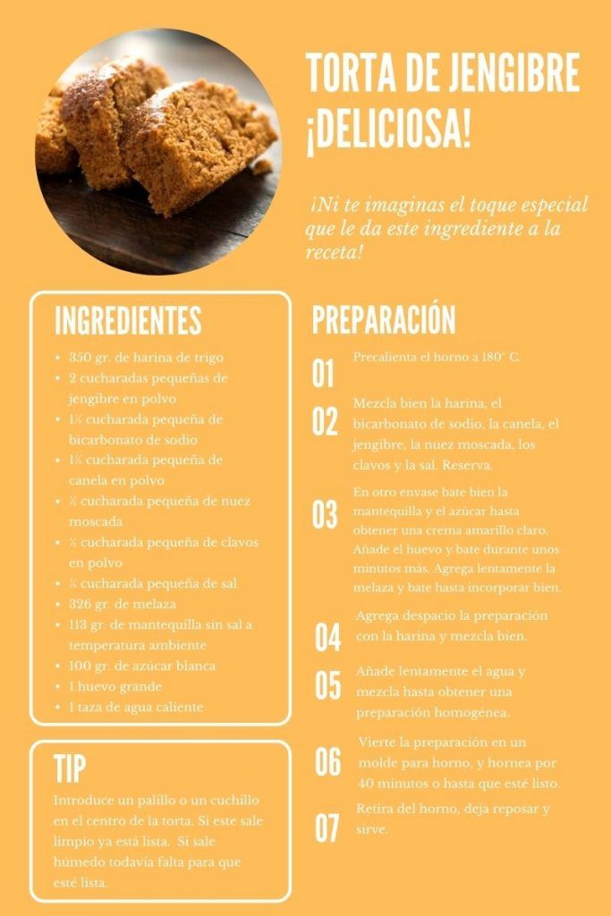 Torta de jengibre receta